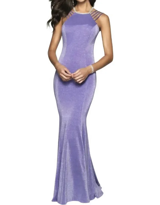 Shimmer Knit Strappy Back Dress
