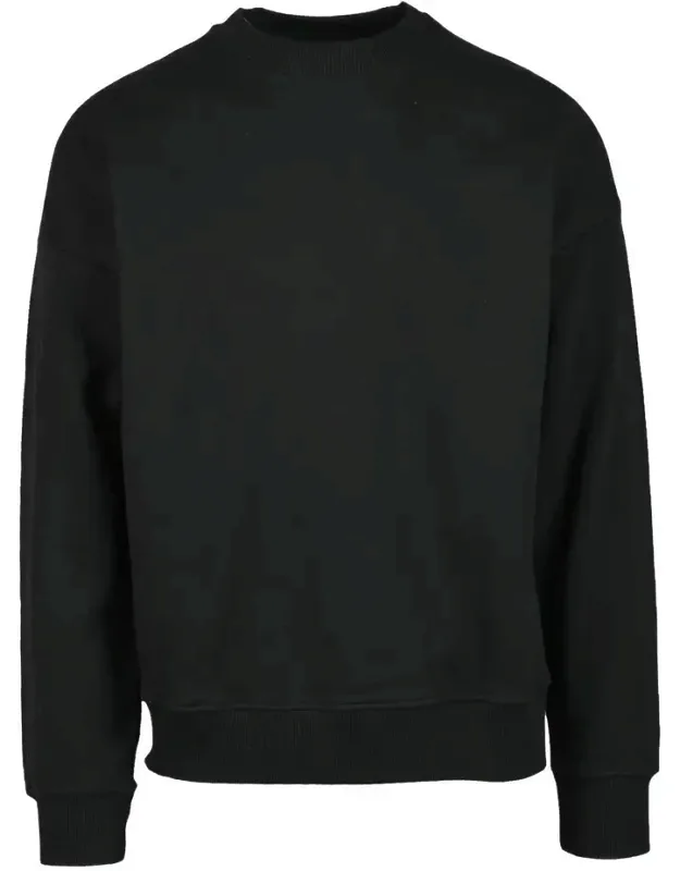 Crewneck Sweatshirt - Relaxed Silhouette, Ribbed Cuffs