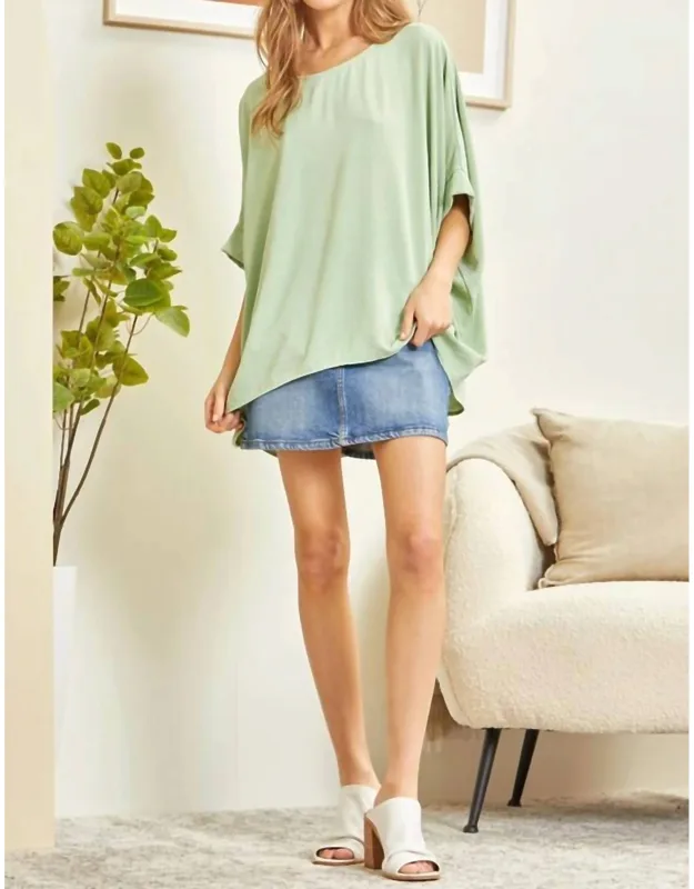 Dolman Sleeve Poncho Style Top
