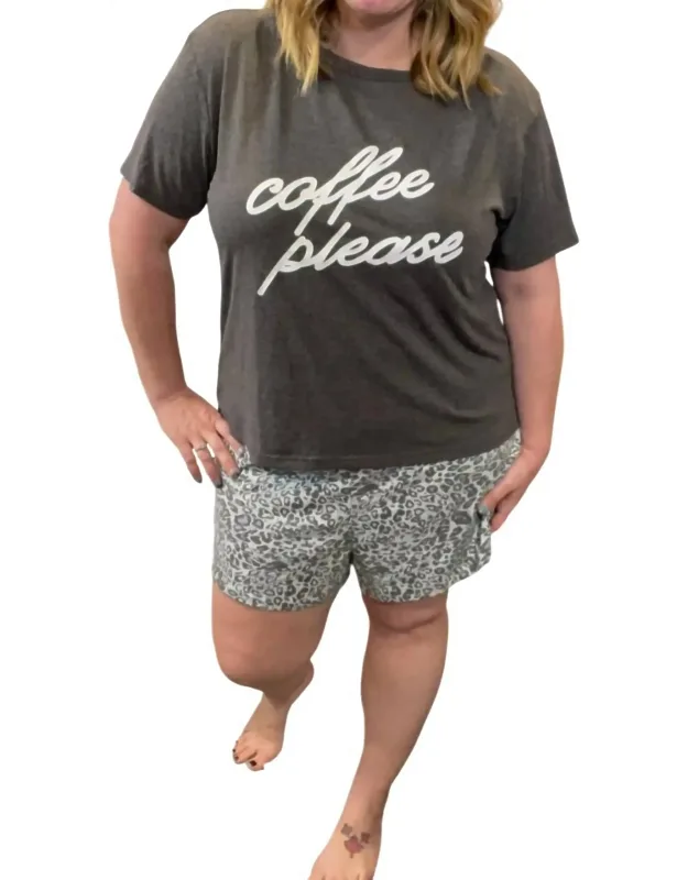 Coffee Please Pajama Set