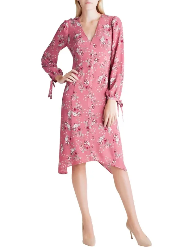 Long Sleeve V-neck Dress