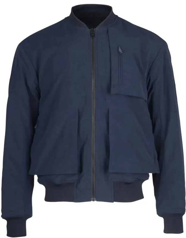 Reversible Wool Patch Bomber Jacket