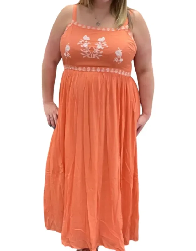 Embroidered Front Tank Dress