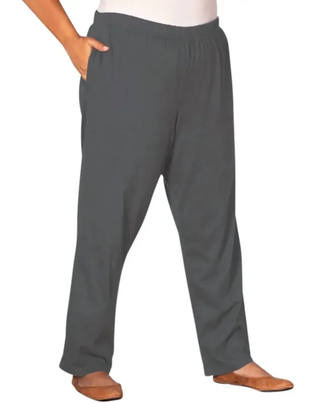 Relaxed Leg Cotton Knit Pants