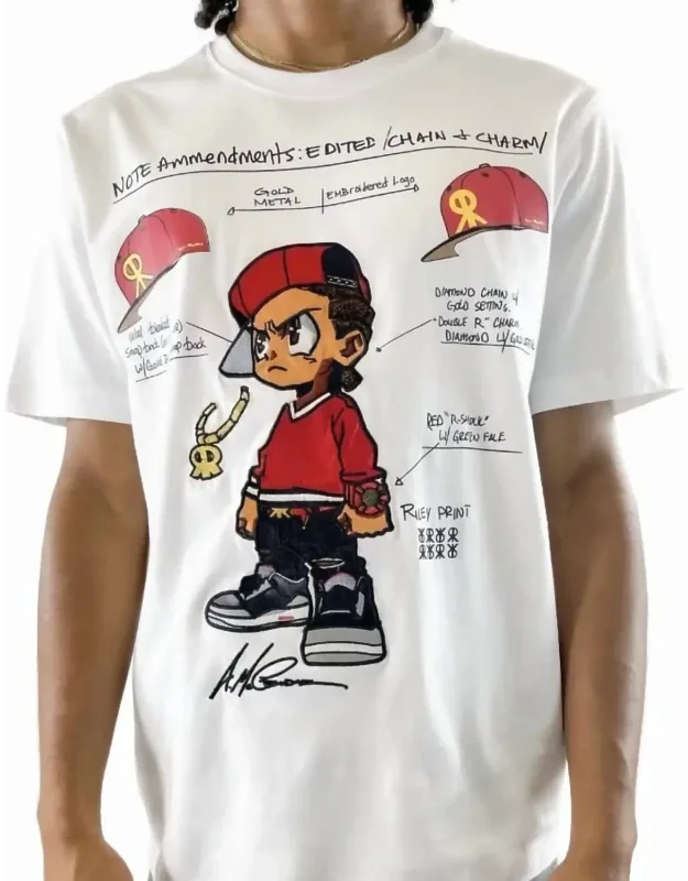 Boondocks Riley Blueprints Embroidered T-shirt