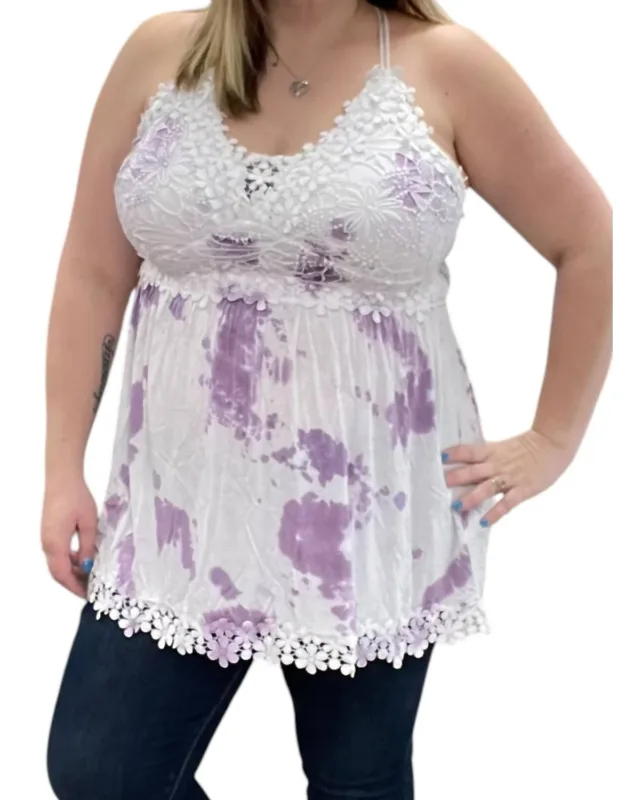 Lace Crochet Cami Tank Top