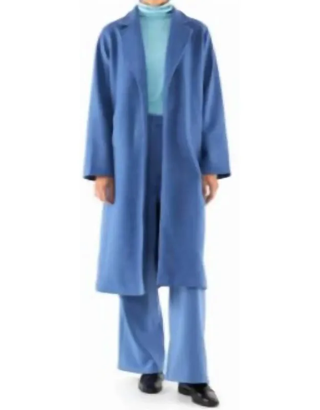 Midi Coat With Lapel Collar