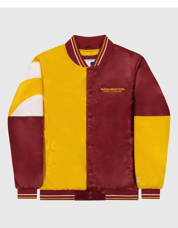 Washington Commanders Varsity Satin Full-snap Jacket