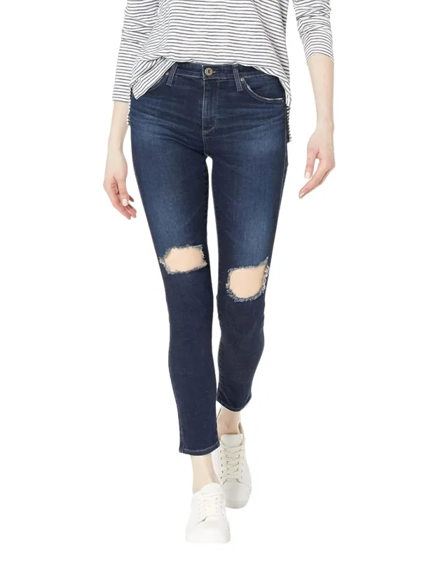 Super Skinny Ankle Distressed Jeans