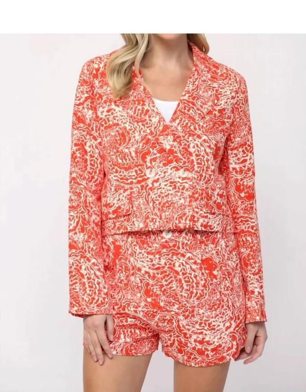 Abstract Print Blazer
