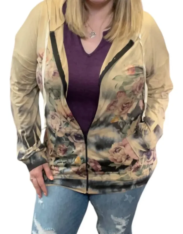 Floral Spring Hoodie Jacket