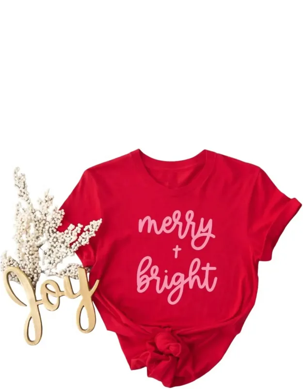 Merry & Bright Christmas Tee
