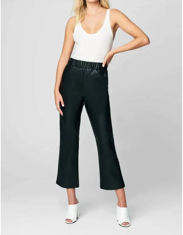 Faux Leather Wide Leg Pants