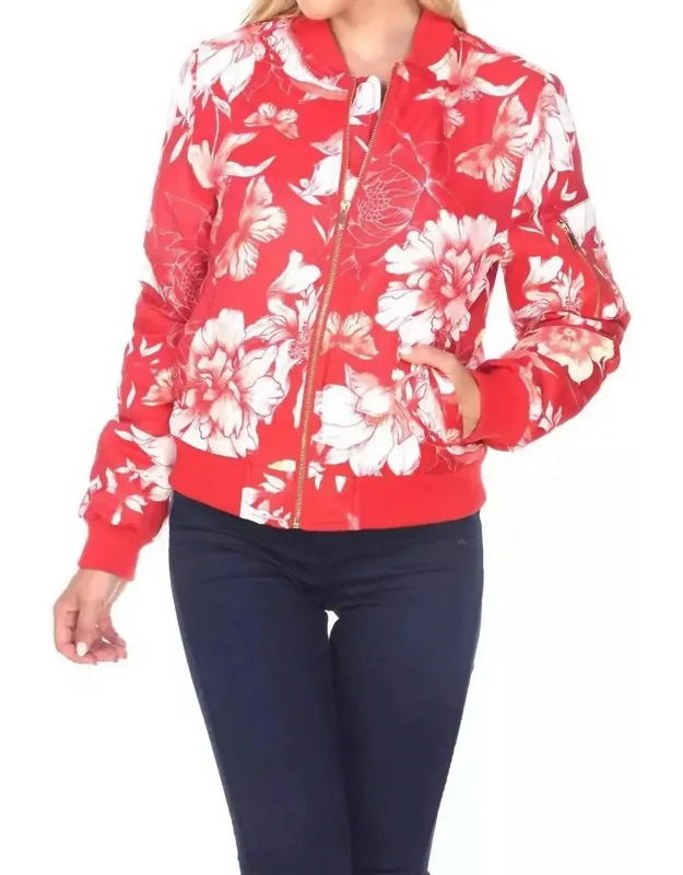Floral Bomber Jacket