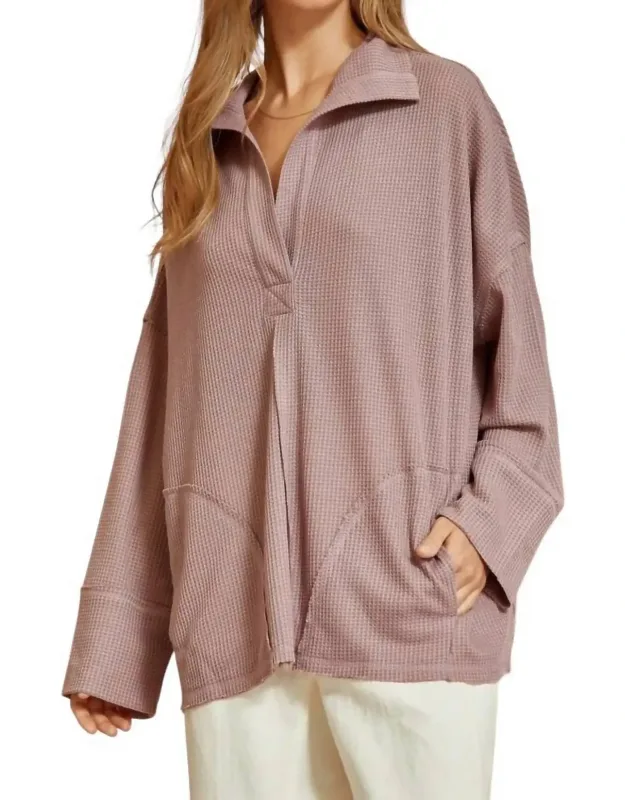 Waffle Knit Top