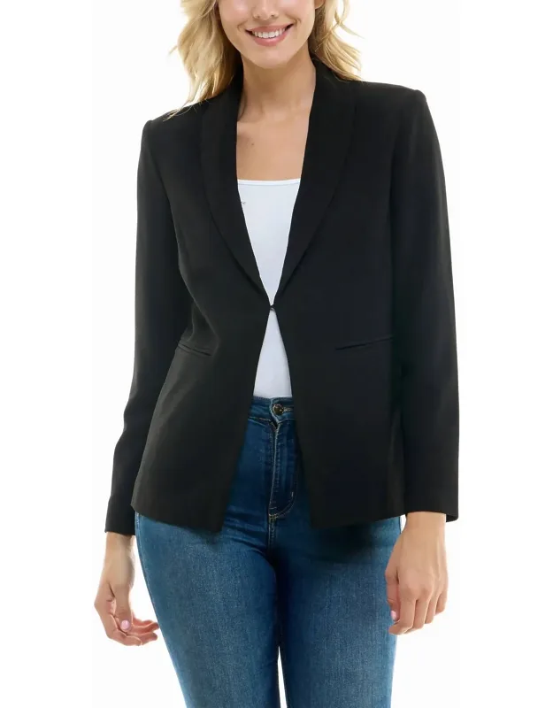 Isla Stretch Crepe One Button Blazer