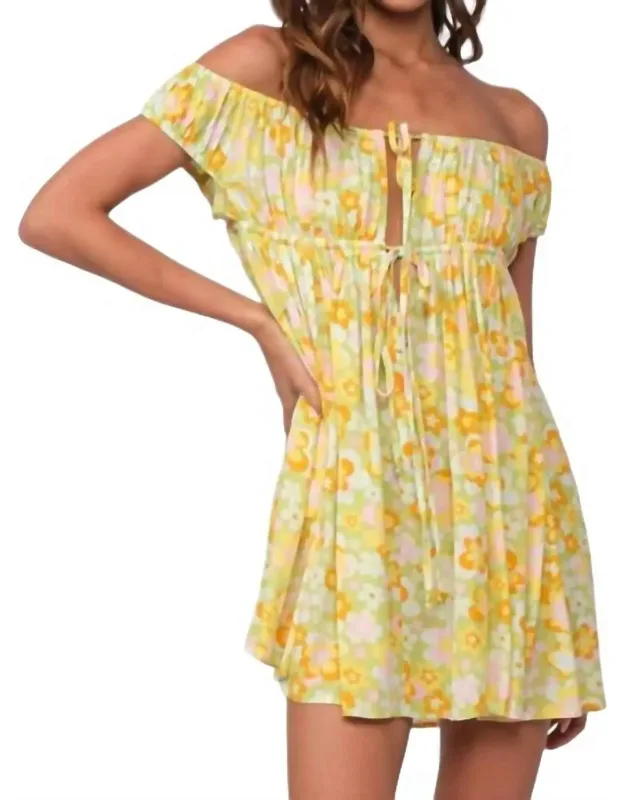 Citrus Cap Sleeve Dress