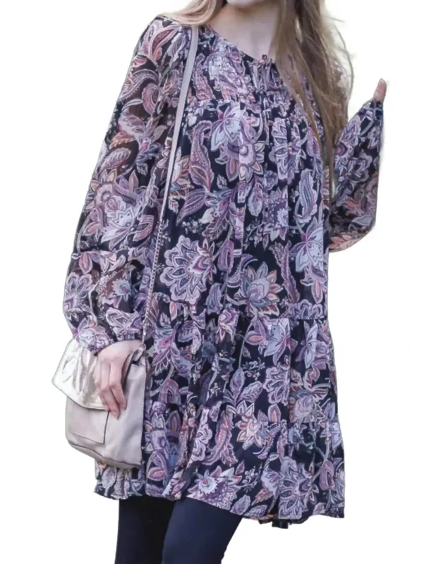 Paisley Floral Babydoll Dress