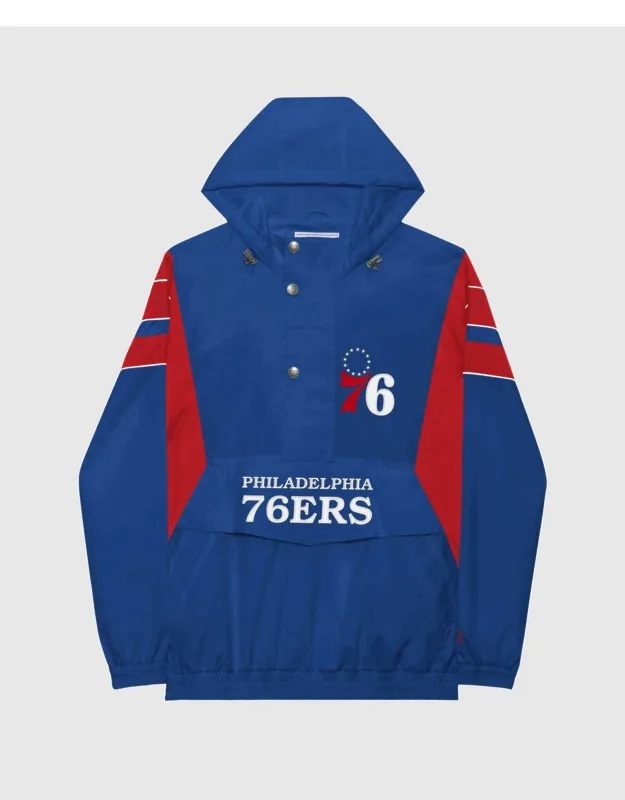 Philadelphia 76ers Home Team Half-zip Jacket