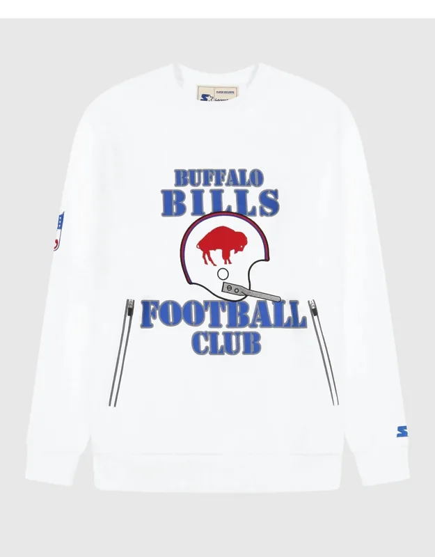Buffalo Bills Crew Neck Sweatshirt With Zip Pockets