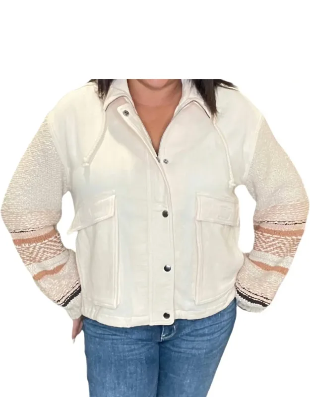 Snap Front Sweater Jacket