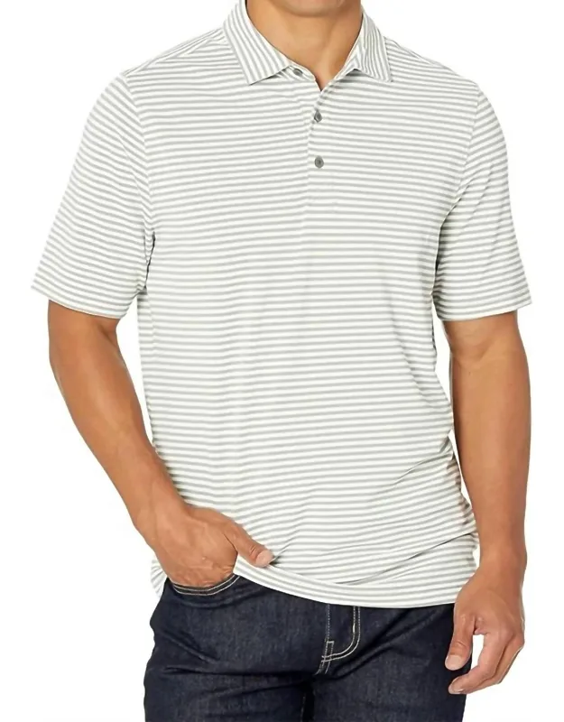Virtue Eco Pique Stripe Polo Shirt