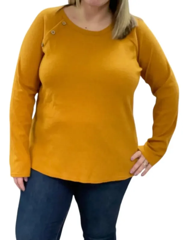 Long Sleeve Top With Button Details