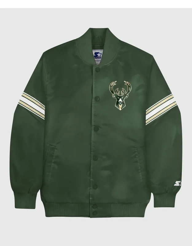 Milwaukee Bucks Satin Full-snap Jacket