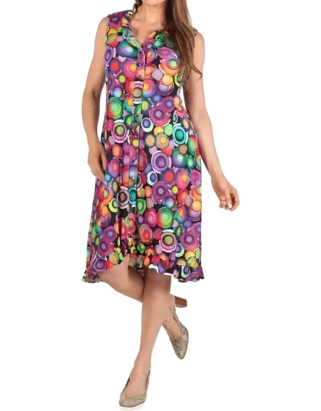 Ruffle Collar Sleeveless Dress