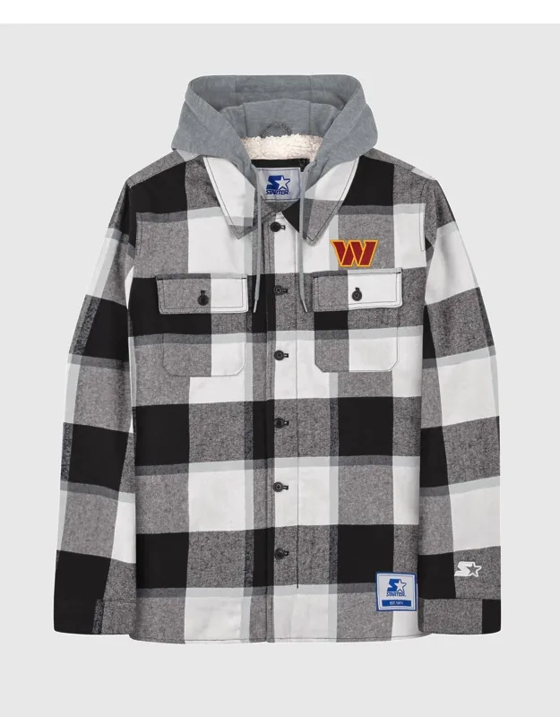 Washington Commanders Sherpa Lined Plaid Jacket