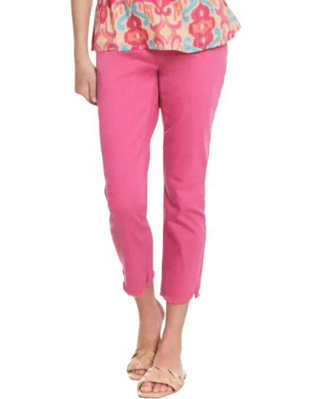 Crop Step Fray Hem Jeans
