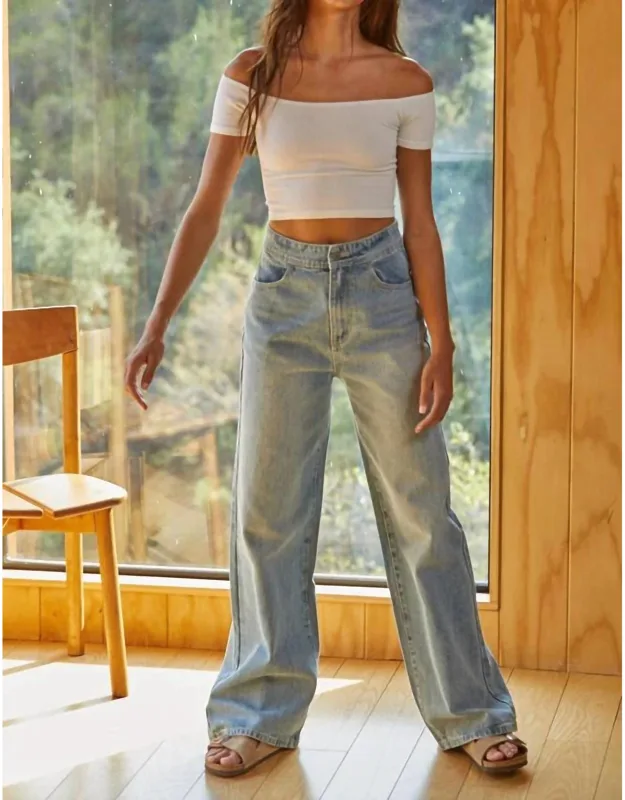 Nonchalant Wide Leg Denim Pants