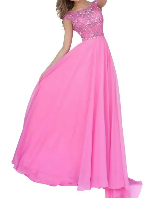 Beaded Chiffon Prom Dress
