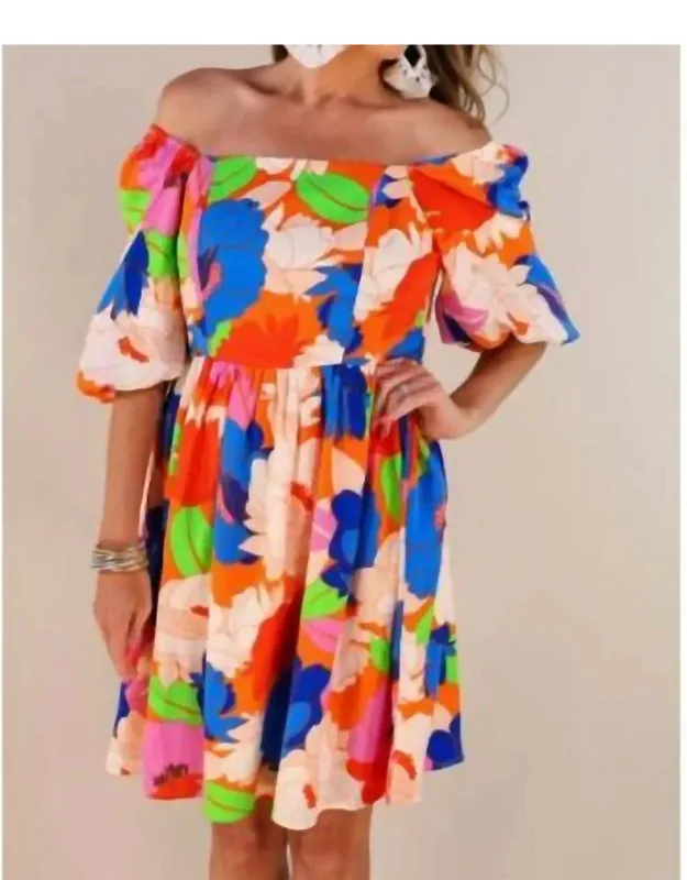 Floral Puff Sleeve Dress