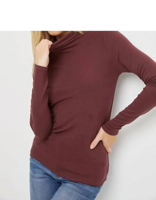 Turtleneck Knit Top