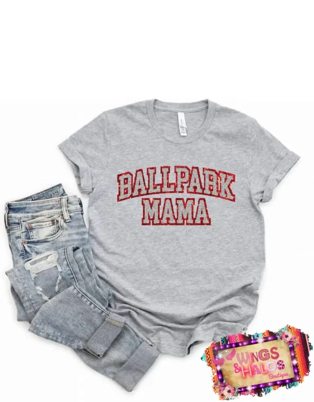 Ballpark Mama Glitter Tee
