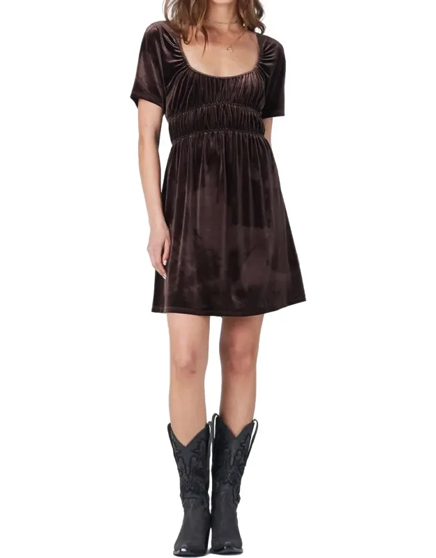 Stretch Above The Knee Velour Dress
