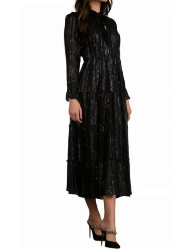 Shimmer Striped Maxi Dress