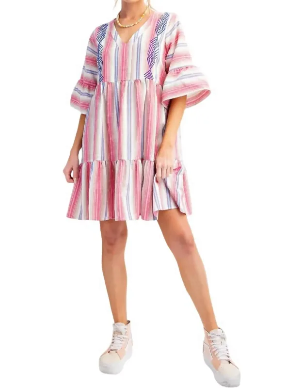 Embroidered Boho Dress