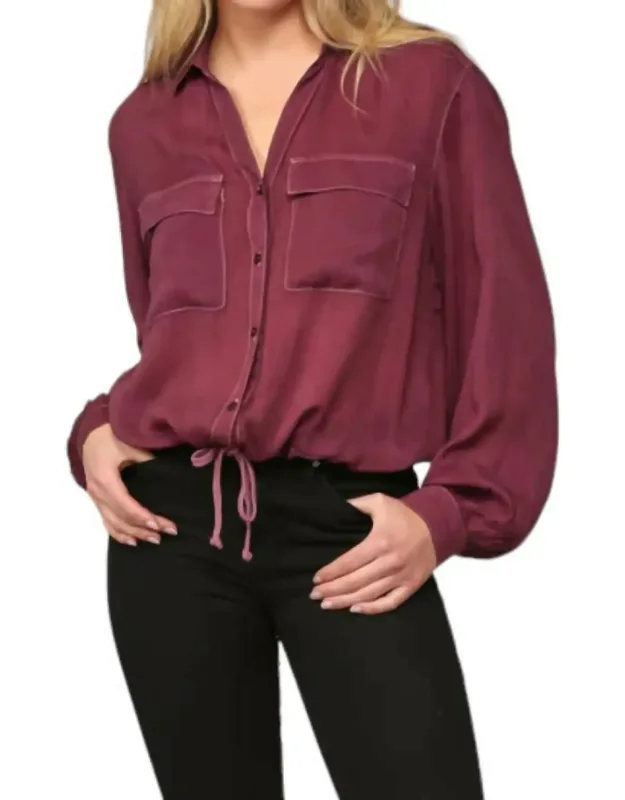 Drawstring Cargo Shirt