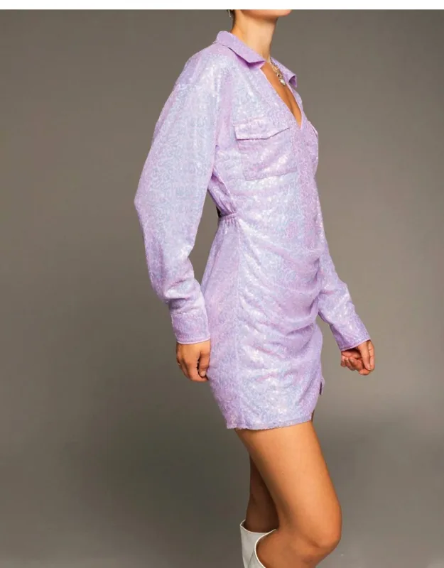 Sequin Shirt Dress