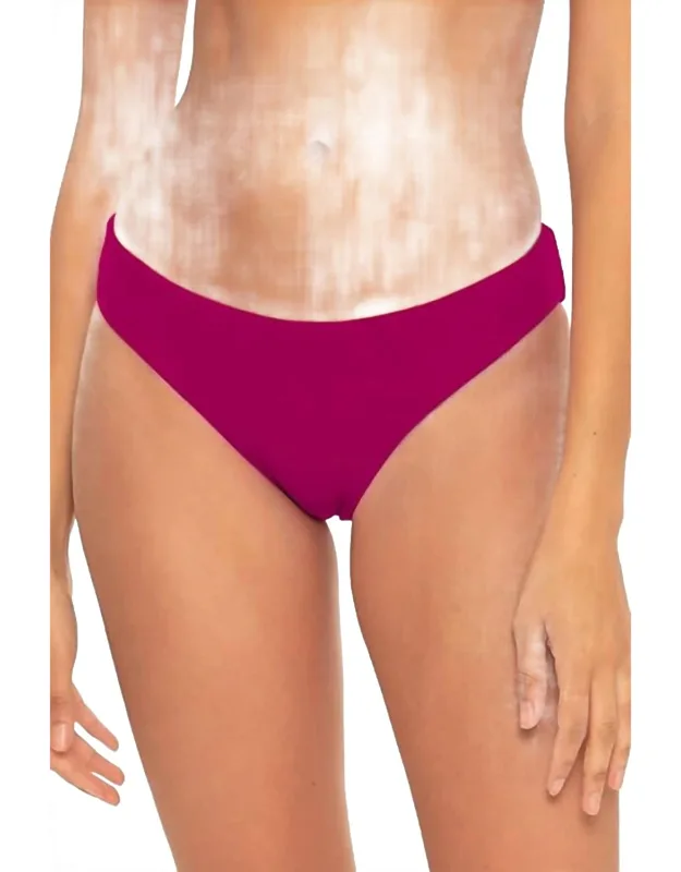 Driftwood Adela Hipster Swim Bottom In Pomegranate