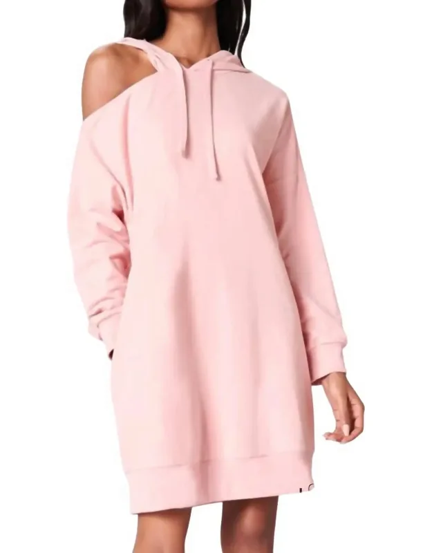 Cut Out French Terry Hoodie Dress