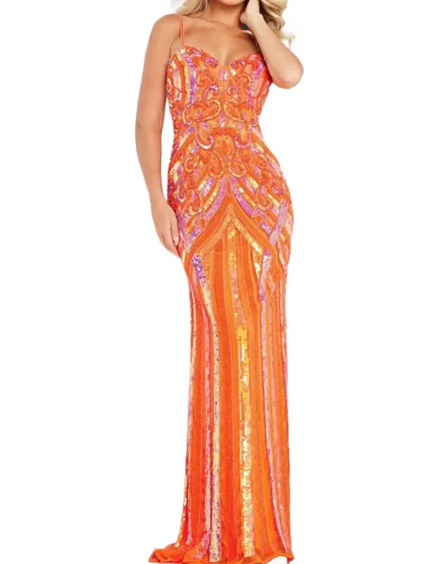 Beaded Sheath Prom Dress