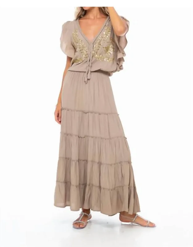 Evening Sequin Maxi Dress