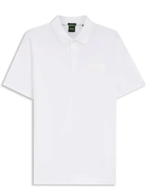 Polo Shirt With Structured Logo Patch