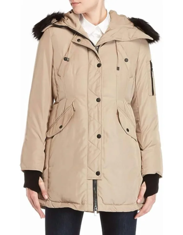 Down Puffer Coat With Hood