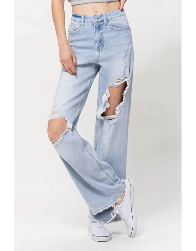 90's Vintage Loose Distressed Jeans