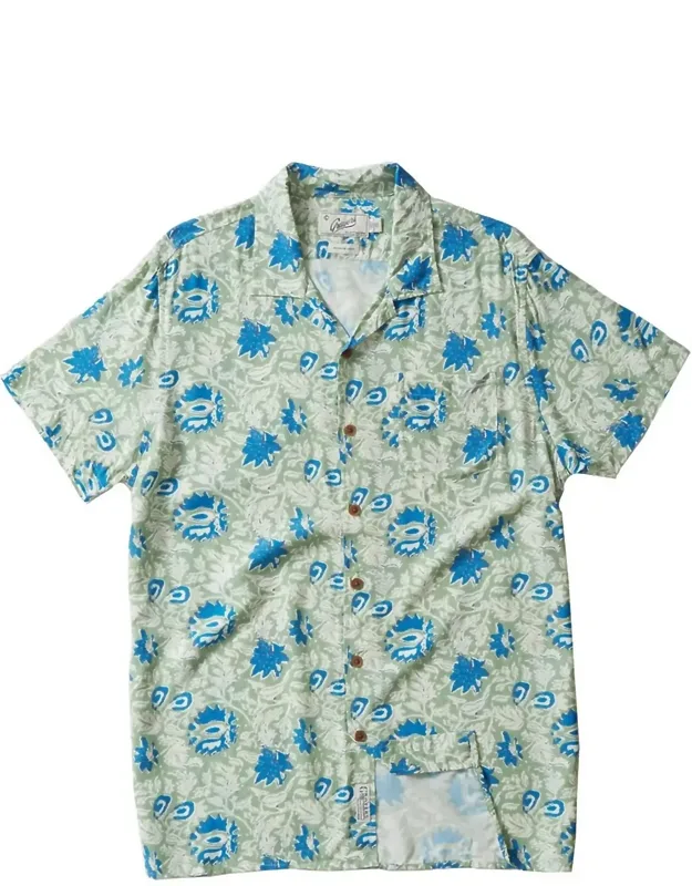 Vintage Hawaiian Batik Print Shirt