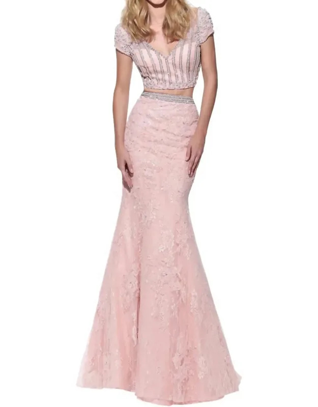 Lace Mermaid Prom Dress